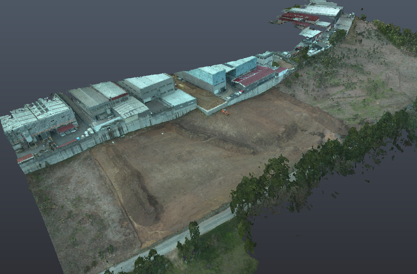 Ortofoto gerada a partir de levantamento com drone.