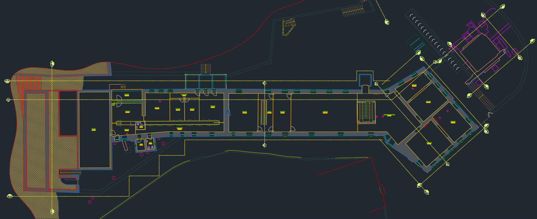 Planta baixa detalhada em CAD.